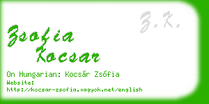 zsofia kocsar business card